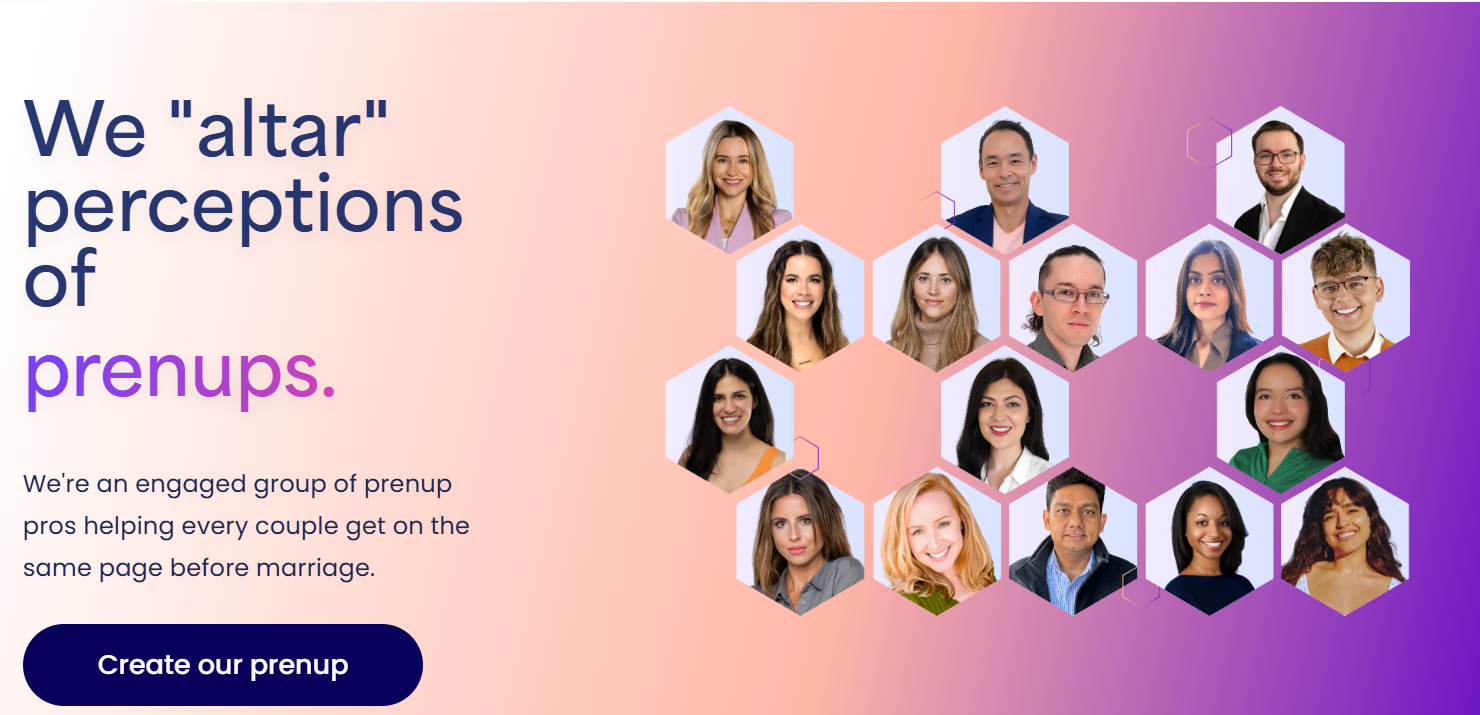 Founders - online prenup startup background