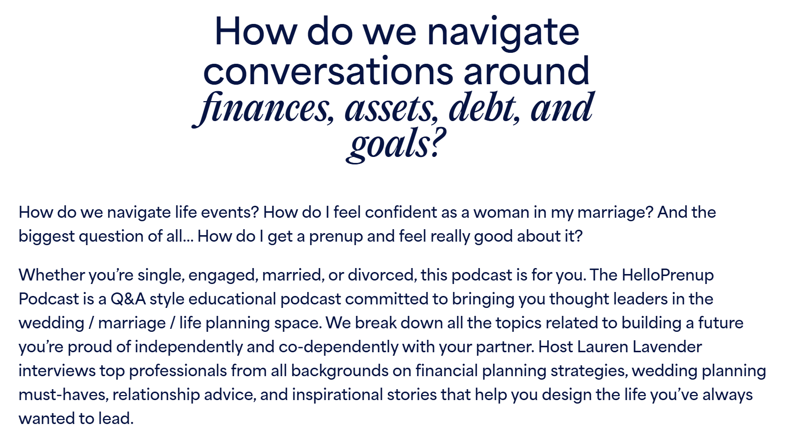 Podcast resources for engaged couples