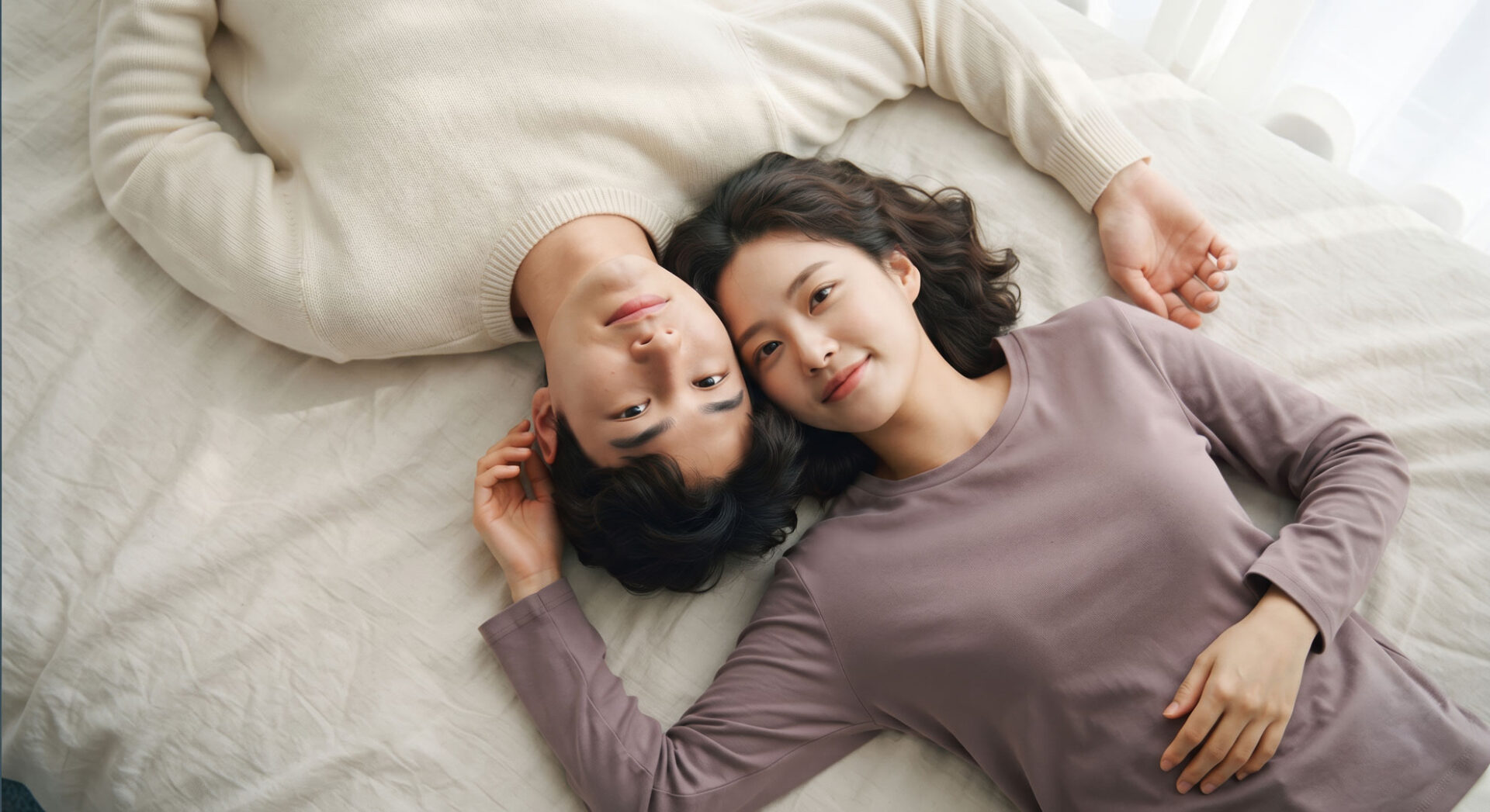 Two women lying side by side after meeting through one of the best free dating apps