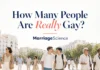What Percentage of the Population Is Gay (2026): 50+ Data Points by State, Age, and Generation Diverse adults walking across a sunny city plaza, two women holding hands and two young men laughing together, under the headline How Many People Are Really Gay